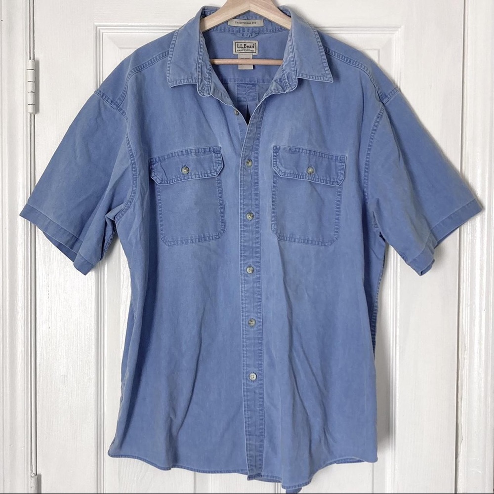 L.L. Bean Sunwashed Canvas Shirt, Traditional Fit